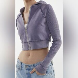 BDG Ashley Shrunken Zip Hoodie